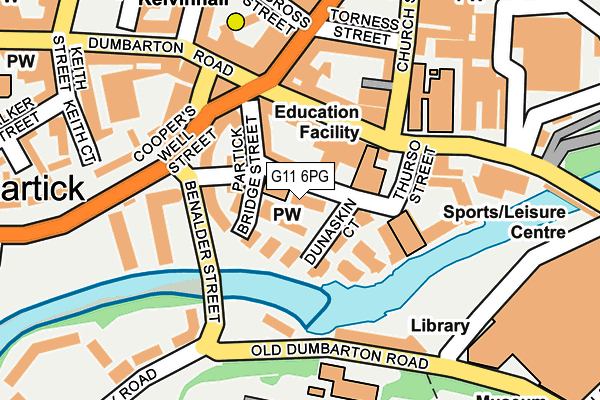 G11 6PG map - OS OpenMap – Local (Ordnance Survey)
