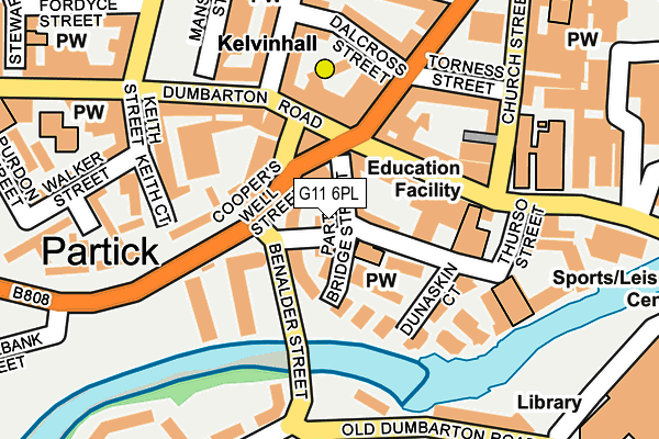G11 6PL map - OS OpenMap – Local (Ordnance Survey)