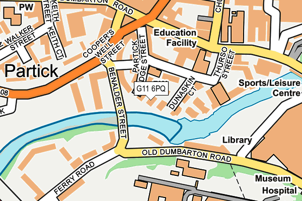 G11 6PQ map - OS OpenMap – Local (Ordnance Survey)