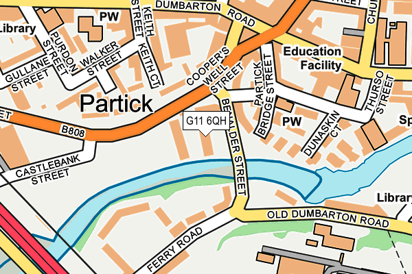 G11 6QH map - OS OpenMap – Local (Ordnance Survey)