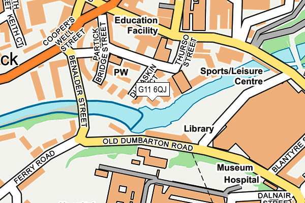 G11 6QJ map - OS OpenMap – Local (Ordnance Survey)
