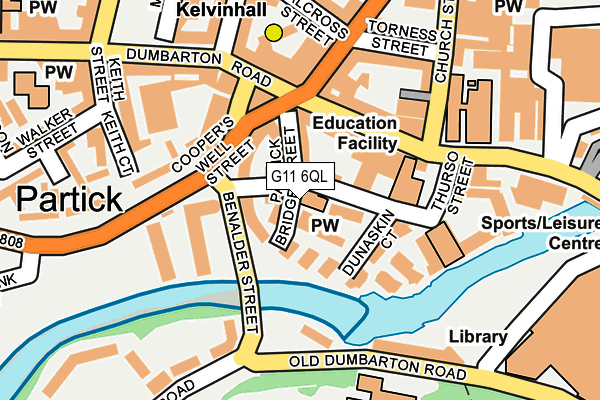 G11 6QL map - OS OpenMap – Local (Ordnance Survey)