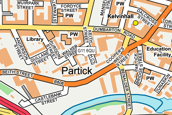 G11 6QU map - OS OpenMap – Local (Ordnance Survey)