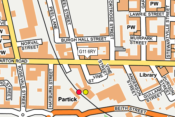 G11 6RY map - OS OpenMap – Local (Ordnance Survey)