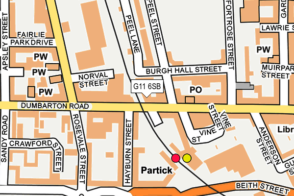 G11 6SB map - OS OpenMap – Local (Ordnance Survey)