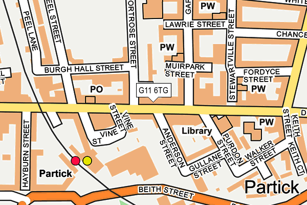 G11 6TG map - OS OpenMap – Local (Ordnance Survey)