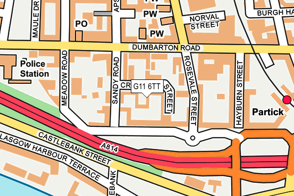 G11 6TT map - OS OpenMap – Local (Ordnance Survey)