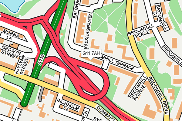 G11 7AH map - OS OpenMap – Local (Ordnance Survey)