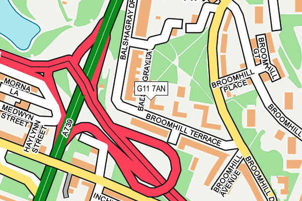 G11 7AN map - OS OpenMap – Local (Ordnance Survey)