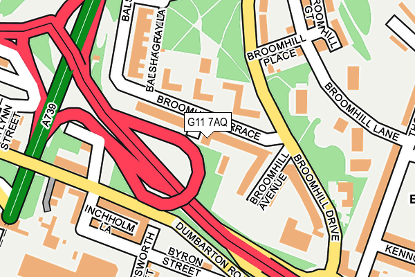 G11 7AQ map - OS OpenMap – Local (Ordnance Survey)