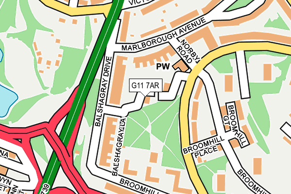 G11 7AR map - OS OpenMap – Local (Ordnance Survey)