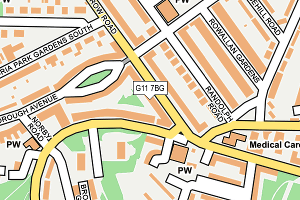 G11 7BG map - OS OpenMap – Local (Ordnance Survey)