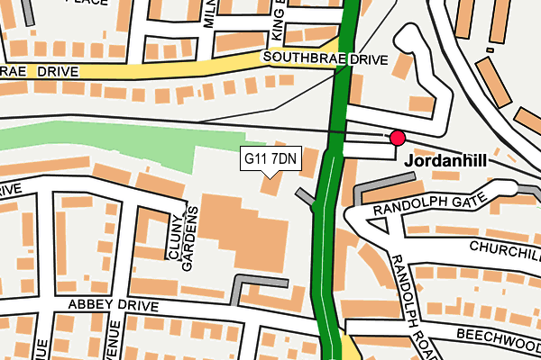 G11 7DN map - OS OpenMap – Local (Ordnance Survey)