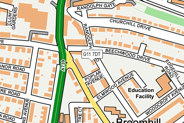 G11 7DT map - OS OpenMap – Local (Ordnance Survey)