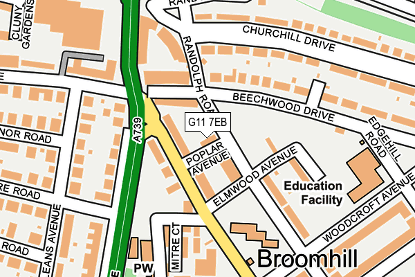 G11 7EB map - OS OpenMap – Local (Ordnance Survey)