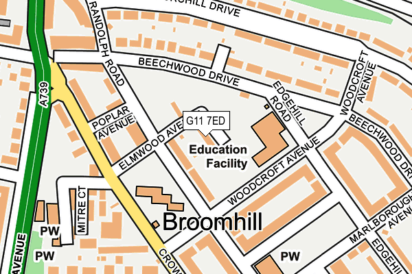 G11 7ED map - OS OpenMap – Local (Ordnance Survey)