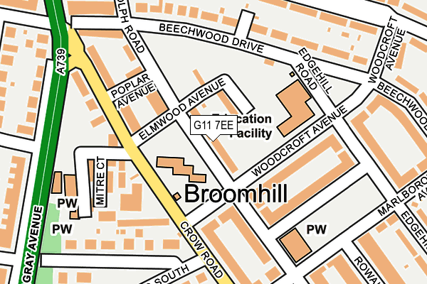 G11 7EE map - OS OpenMap – Local (Ordnance Survey)