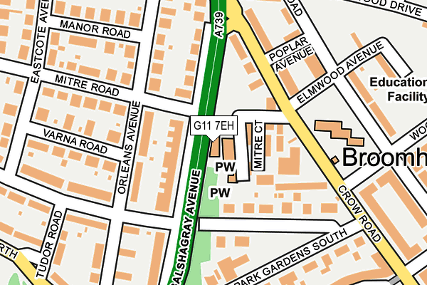 G11 7EH map - OS OpenMap – Local (Ordnance Survey)