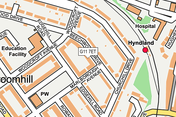 G11 7ET map - OS OpenMap – Local (Ordnance Survey)