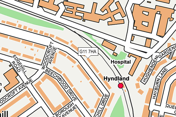 G11 7HA map - OS OpenMap – Local (Ordnance Survey)