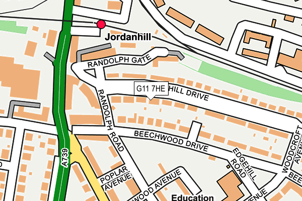 G11 7HE map - OS OpenMap – Local (Ordnance Survey)