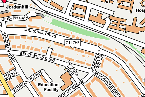 G11 7HF map - OS OpenMap – Local (Ordnance Survey)