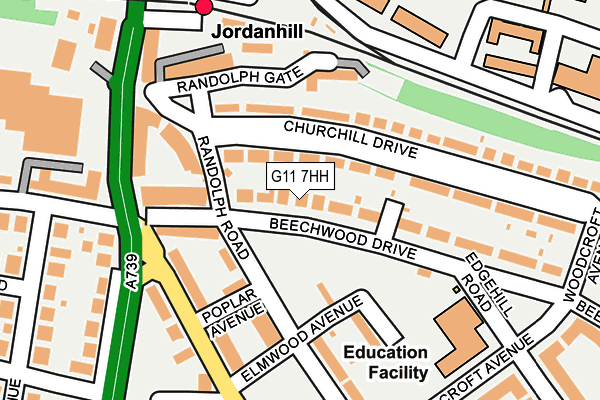 G11 7HH map - OS OpenMap – Local (Ordnance Survey)