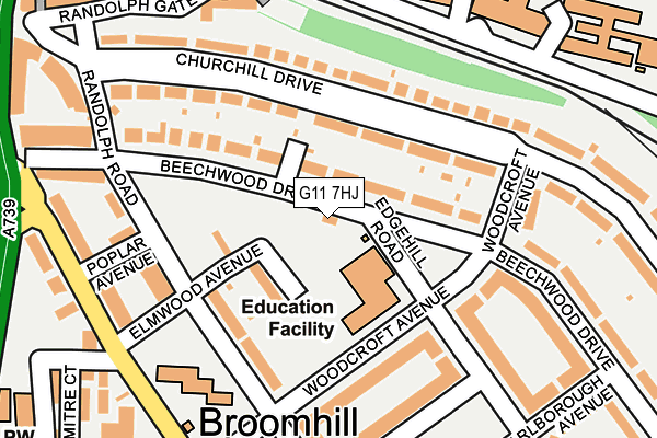 G11 7HJ map - OS OpenMap – Local (Ordnance Survey)