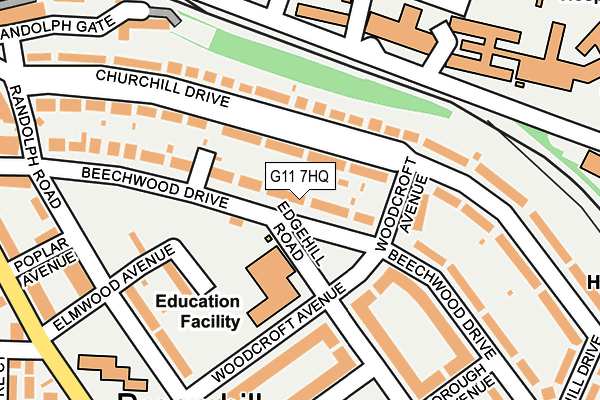 G11 7HQ map - OS OpenMap – Local (Ordnance Survey)