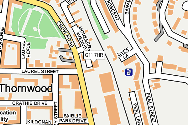 G11 7HR map - OS OpenMap – Local (Ordnance Survey)