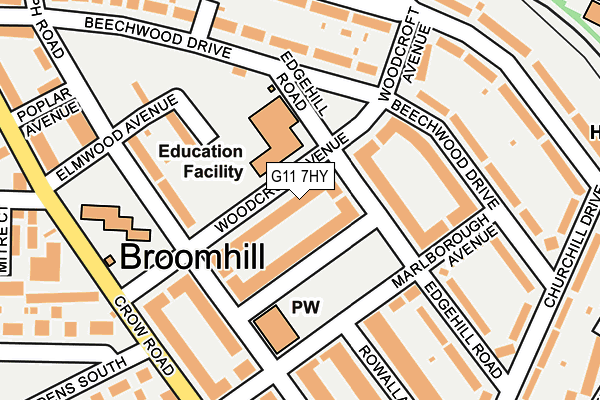 G11 7HY map - OS OpenMap – Local (Ordnance Survey)