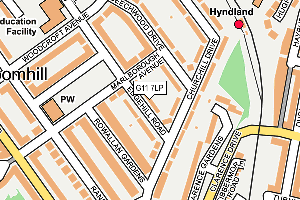 G11 7LP map - OS OpenMap – Local (Ordnance Survey)