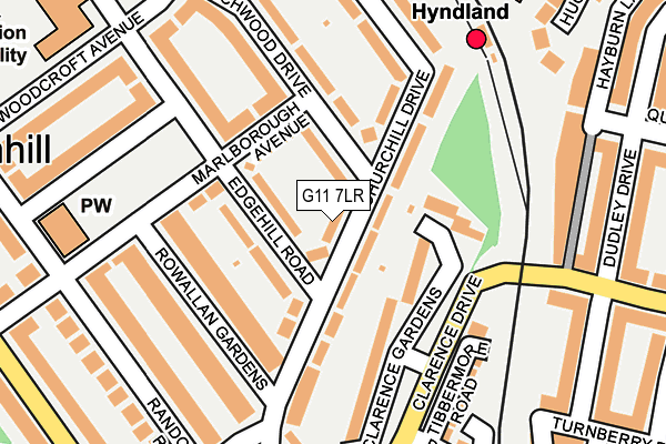 G11 7LR map - OS OpenMap – Local (Ordnance Survey)