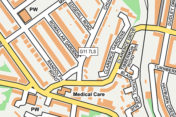 G11 7LS map - OS OpenMap – Local (Ordnance Survey)