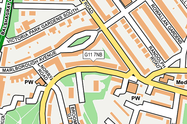 G11 7NB map - OS OpenMap – Local (Ordnance Survey)