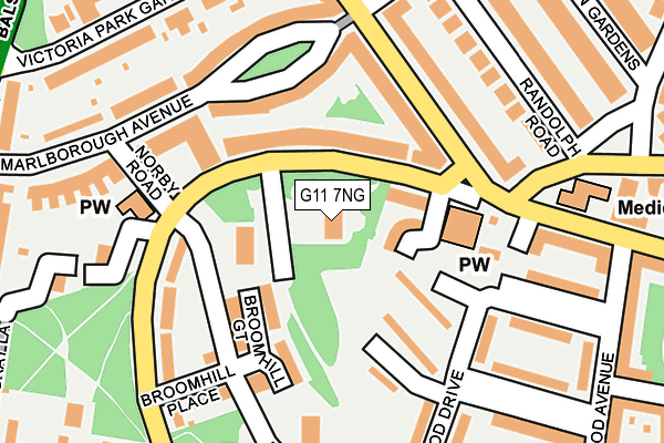 G11 7NG map - OS OpenMap – Local (Ordnance Survey)