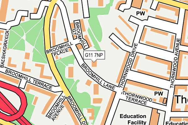 G11 7NP map - OS OpenMap – Local (Ordnance Survey)