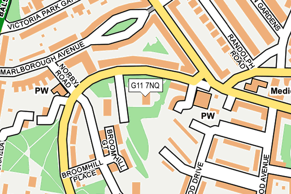 G11 7NQ map - OS OpenMap – Local (Ordnance Survey)