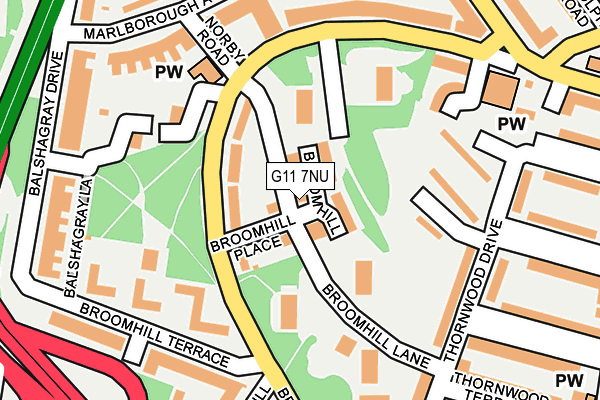 G11 7NU map - OS OpenMap – Local (Ordnance Survey)