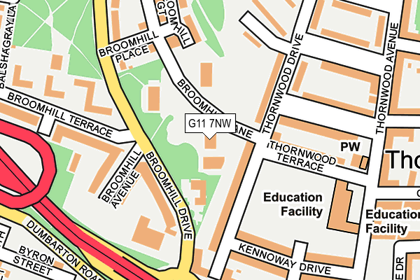 G11 7NW map - OS OpenMap – Local (Ordnance Survey)