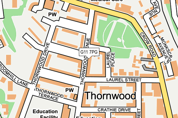 G11 7PG map - OS OpenMap – Local (Ordnance Survey)