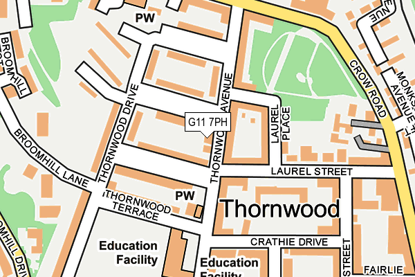 G11 7PH map - OS OpenMap – Local (Ordnance Survey)