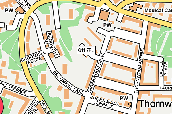 G11 7PL map - OS OpenMap – Local (Ordnance Survey)