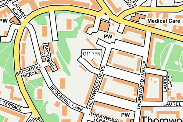 G11 7PN map - OS OpenMap – Local (Ordnance Survey)