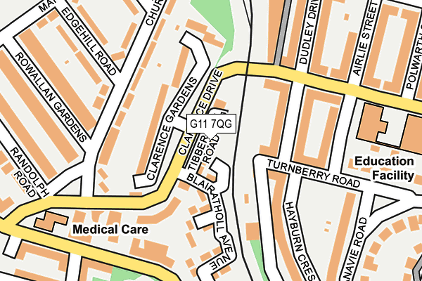 G11 7QG map - OS OpenMap – Local (Ordnance Survey)