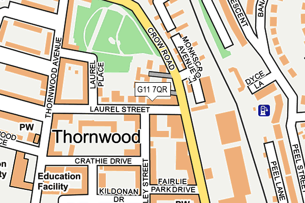 G11 7QR map - OS OpenMap – Local (Ordnance Survey)