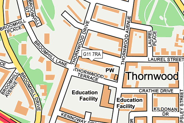 G11 7RA map - OS OpenMap – Local (Ordnance Survey)