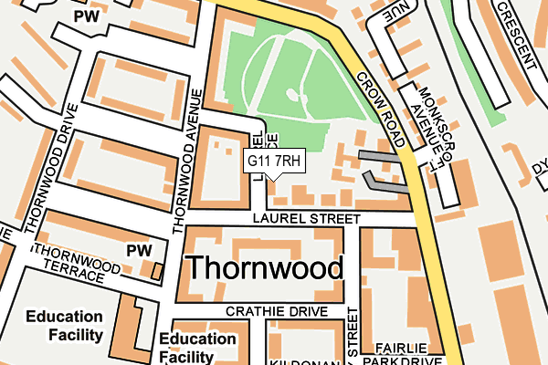 G11 7RH map - OS OpenMap – Local (Ordnance Survey)