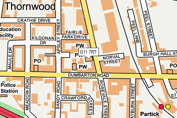 G11 7RT map - OS OpenMap – Local (Ordnance Survey)