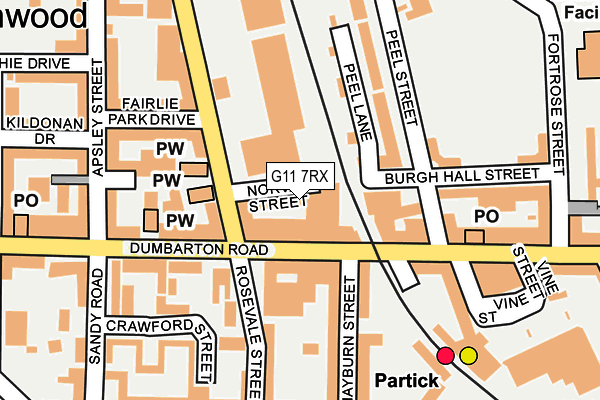 G11 7RX map - OS OpenMap – Local (Ordnance Survey)